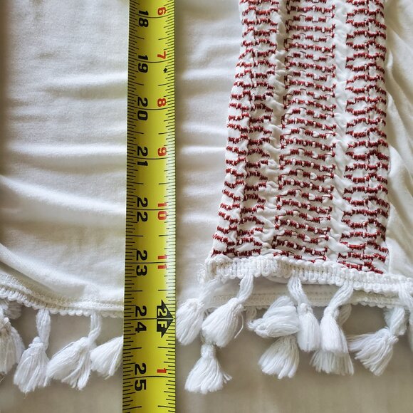 POL Open Tassel Embroidered Lined Cardigan Wide Short Sleeves Large - Picture 14 of 16